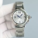 Cartier 32MM Steel Strap Imported Automatic Movement Silver/Gold/Rose Gold Strap Women Watch